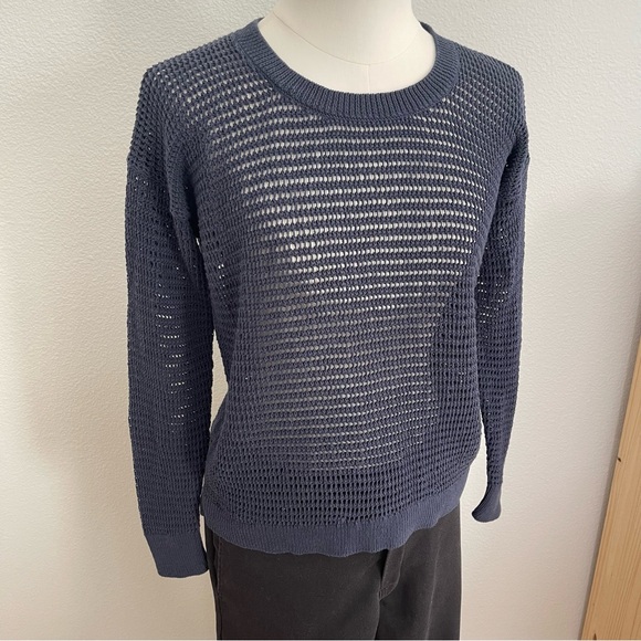 Madewell Northshore Open-Knit High Low Casual Airy Classic Neutral Lagenlook - Picture 9 of 14